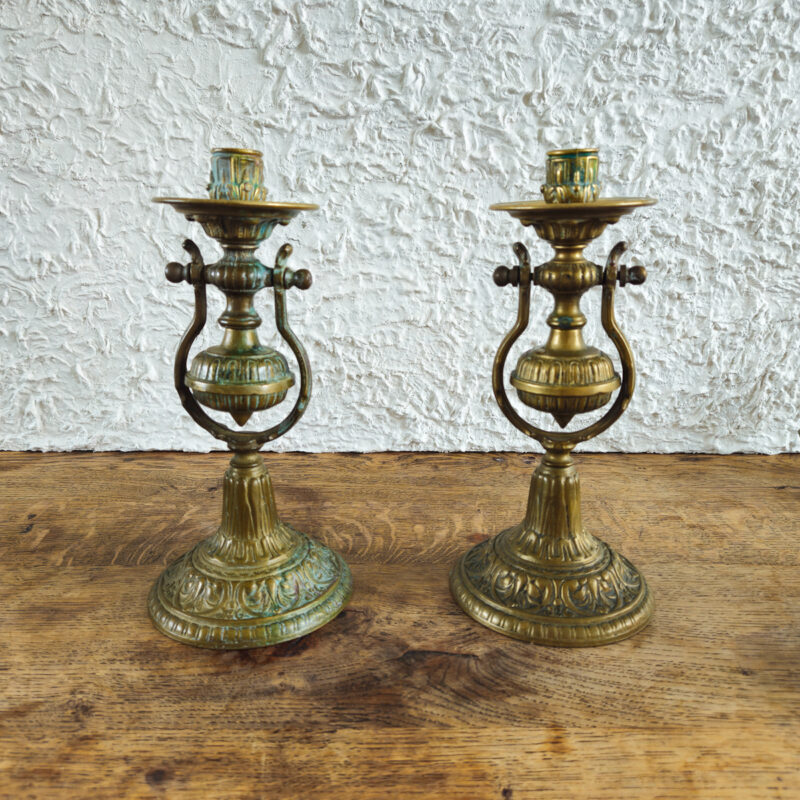 Brass Ship's Candlesticks