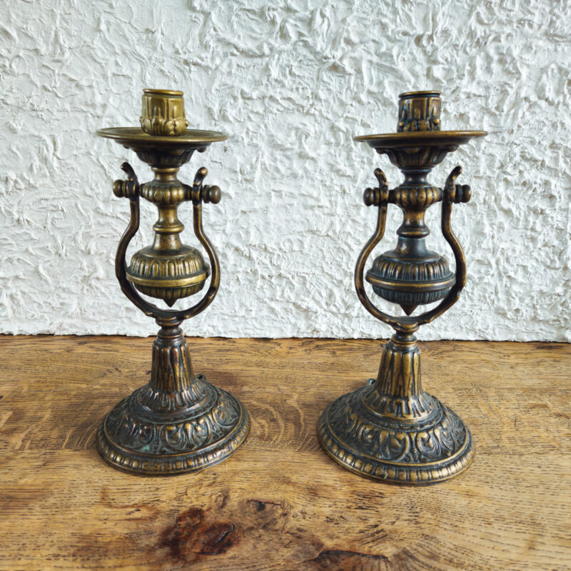 Antique Ship's Candlesticks